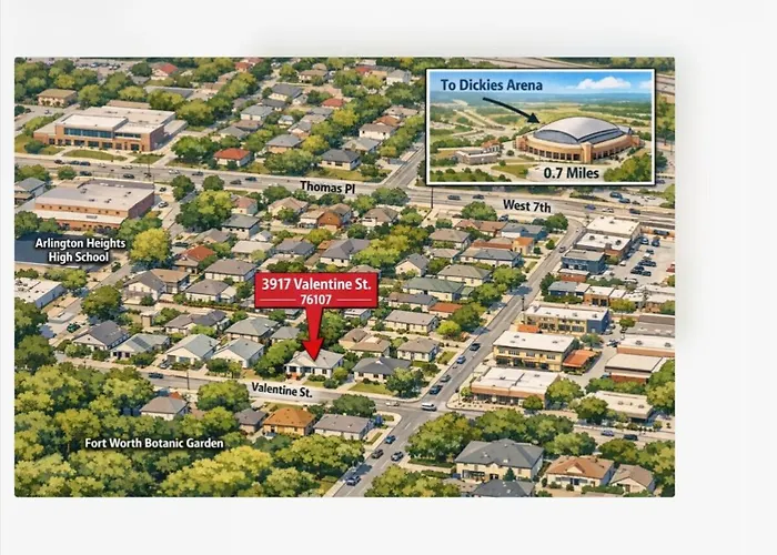Short Drive Dickies Arena & Will Rogers Facility Holiday home